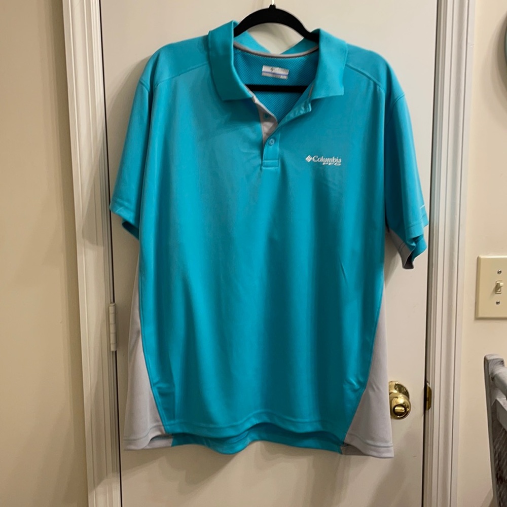 XL Aqua and Gray Under Armour Polo- NWOT